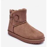 Boto Women's Padded Snow Boots With Embellishment Dark Beige Siriol | Shoptok.si