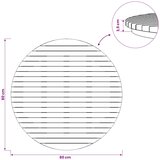  Gornji dio stola Ø 80 x 3,5 Kružni Čvrsto teak drvo Prirodna | shoptok.hr