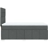 vidaXL Box spring postelja z vzmetnico temno siva 90x190 cm blago | Shoptok.si