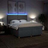 vidaXL Box spring postelja z vzmetnico temno siva 180x200 cm blago | Shoptok.si