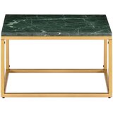 vidaXL Klubska mizica zelena 60x60x35 cm kamen z marmorno teksturo | Shoptok.si