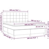  Box spring postelja z vzmetnico LED modra 180x200 cm blago, (20790947) | Shoptok.si