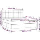  Box spring s madracem LED plavi 180x200 cm od tkanine | shoptok.hr