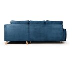 Bonami Selection Plava sklopiva kutna garnitura od samta (s desnim kutom) Tori – | shoptok.hr