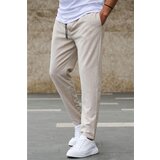 Madmext Pants - Beige - Straight Cene