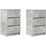  Noćni ormarići s 3 ladice 2 kom beton sivi 39x35x65 cm | shoptok.hr