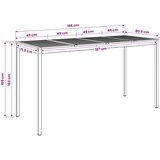  Stol za bar u vrtu Bijela 196 x 80,5 x 105 cm | shoptok.hr
