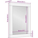 vidaXL Kupaonsko ogledalo crno 50x70x2,5 cm konstruirano drvo i mesing | shoptok.hr