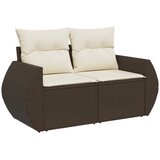  11-dijelni set vrtnih sofa od poliratana s jastucima smeđi | shoptok.hr