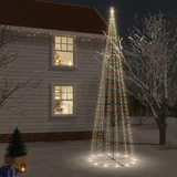 vidaXL Božično drevesce stožec 1134 barvnih LED diod 230x800 cm