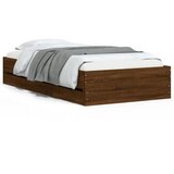 Furnova Posteljni okvir s predali rjavi hrast 90x190 cm inž. les, (21937910) | Shoptok.si