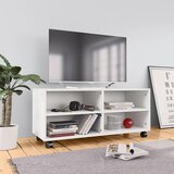 vidaXL TV omarica s kolesci bela 90x35x35 cm iverna plošča, (20621199) Cene
