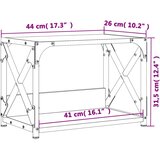  Stalak za pisač 2 razine smeđa boja hrasta 44x26x31,5 cm drveni | shoptok.hr