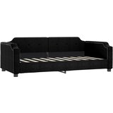 vidaXL Izvlečna dnevna postelja črna 90x190 cm blago | Shoptok.si