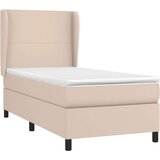  Krevet s oprugama i madrac cappuccino 80x200 cm od umjetne kože | shoptok.hr