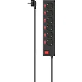 Multiple Socket 6-fold blck individually switchable 223158