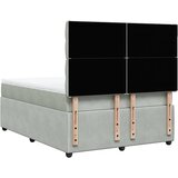  Krevet s oprugama i madracem svjetlosivi 140x200 cm baršunasti | shoptok.hr