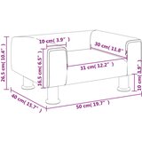 Otroški kavč krem 50x40x26,5 cm žamet, (21142993) | Shoptok.si