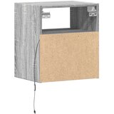 vidaXL Zidni TV ormarić s LED svjetlima siva boja hrasta 41x31x45 cm | shoptok.hr