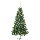 vidaXL umjetno božićno drvce s LED svjetlima i kuglicama 180 cm zeleno | shoptok.hr