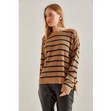 Bianco Lucci Women's Crew Neck Striped Knitwear Sweater | Eponuda.ba