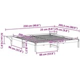 Konstrukcija postelje Voskast rjav 180 x 200 cm, (5000127870) | Shoptok.si