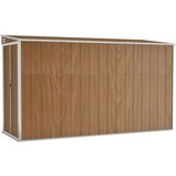 vidaXL vrtna lopa rjava 118x288x178 cm pocinkano jeklo | Shoptok.si