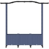  Povišeni krevet s mrežom i krovom Siva 164 x 40 x 144 cm PP | shoptok.hr