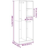  Ormar crni 80 x 50 x 200 cm od konstruiranog drva | shoptok.hr