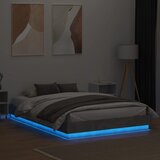  Okvir kreveta s LED svjetlima siva boja betona 150 x 200 cm | Eponuda.com