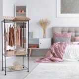 Kondela Prenosno stojalo za oblačila, črna, VERDONE | Shoptok.si