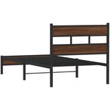  Okvir kreveta bez madraca smeđa boja hrasta 75x190 cm drveni | shoptok.hr