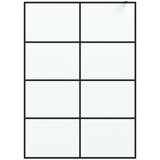 Pregrada za tuš crna 140 x 195 cm s mutnim staklom ESG | Eponuda.ba