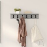 vidaXL Vješalica za kapute na zidu Beton siva 60 x 10.5 x 10.5 cm | shoptok.hr