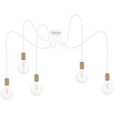  Luster na sajli MIROS 5xE27/60W/230V pauk bela/zlatna | Eponuda.com