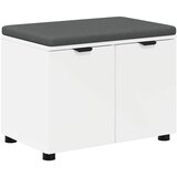  Klupa za hodnik s jastukom s policom Bijeli 60 x 38 x 46 cm | shoptok.hr