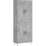  Visoka komoda siva betona 69,5x34x180 cm od konstruiranog drva | shoptok.hr