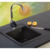 Metalac granitna usadna sudopera xQuadro 40 crna 400x500 Ø90 | ePonuda.com
