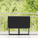  Sklopivi vrtni stol crni 90x51x75 cm poli ratan | shoptok.hr