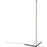 QAZQA Črna stoječa svetilka z LED z RGB in daljinskim upravljalnikom - Carla | Shoptok.si