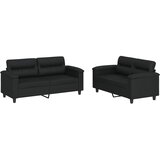  2-dijelni set sofa s jastucima crni od umjetne kože | shoptok.hr