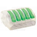 hitra sponka brez vijakov odpiralna 0,75-4mm2 32A 400VAC x5 prozorna
