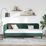  Kutni okvir kreveta Tamnozelena 90 x 200 cm Baršun | shoptok.hr
