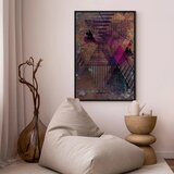  Slika - Honey Abstraction (1 Part) Vertical 80x120 U crnom drvenom okviru | shoptok.hr