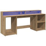  Radni stol s LED svjetlima 200x55x91 cm konstruirano drvo | Eponuda.ba