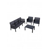 Hanah home baštenska garnitura lara mindersiz 3+1+1+S takim anthracite Cene