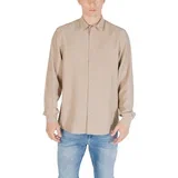 Srajce z dolgimi rokavi SHIRT NAPOLI REGULAR FIT MMSL00752-FA400082 Bež