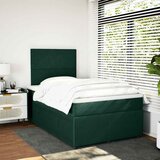 Box spring krevet s madracem tamnozeleni 120x200 cm baršunasti | shoptok.hr