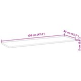  Plutajuće police 2 kom 120x40x2 cm od neobrađenog drva bagrema | shoptok.hr