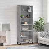  Visoka komoda siva betona 69,5x32,5x180 cm konstruirano drvo | Eponuda.com